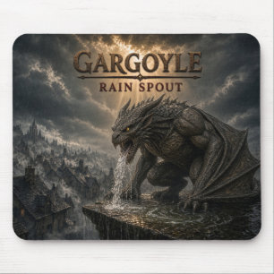 Wasserspeier Regenrinne Dark Realism Mousepad