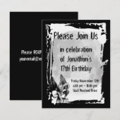 Wasserspeier-und Vollmond-gotische Einladung (Vorne/Hinten)