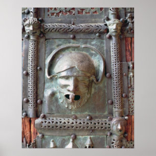 Wasserspeierplatte von der links Tür des Portals, Poster