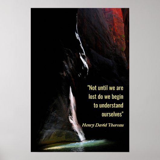 Wasserspektakel mit Zitat Poster (Vorne)