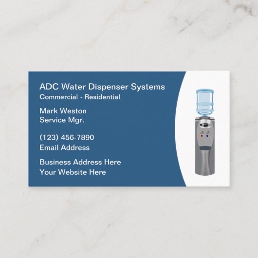 Wasserspender und Zustellservice Visitenkarte (Vorderseite)