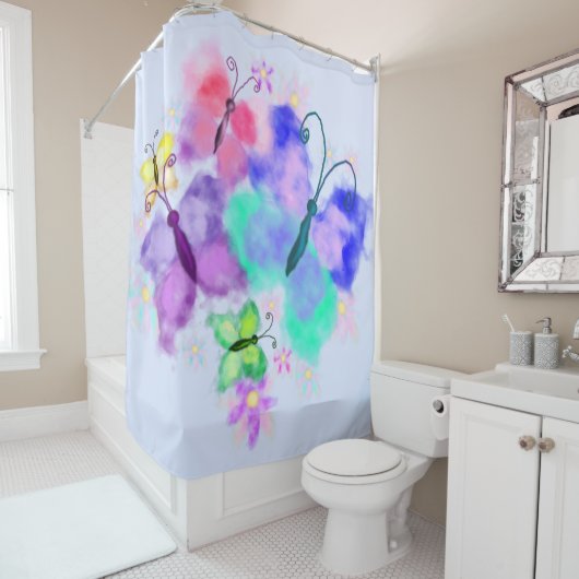 Wasserspiegel Duschvorhang (Beispiel)