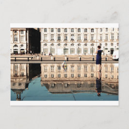 Wasserspiegel in Bordeaux Postkarte
