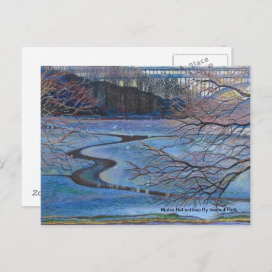Wasserspiegeln im Inwood Park Postkarte (Vorne/Hinten)