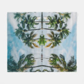 WASSERSPIEGELUNG DER KOKOUSPALMEN FLEECEDECKE (Vorderseite (Horizontal))