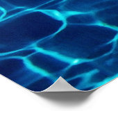 Wasserspiegelung im Schwimmbad, abstrakt Poster (Ecke)