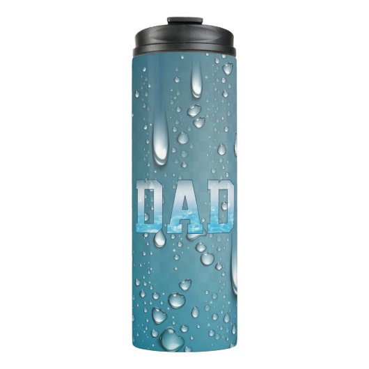 WASSERSPLASCHE MIT TROCKENBLUE PAPERGEWICHT THERMOSBECHER (Vorderseite)