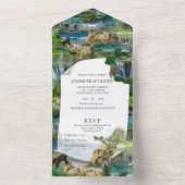 Wassersport-Aktivitäten auf einer Hochzeit All In One Einladung (Innen Boden)