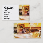 Wassersport am Strand bei Sunset Ocean Art Visitenkarte (Vorne/Hinten)