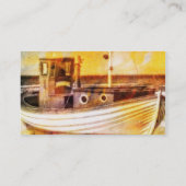 Wassersport am Strand bei Sunset Ocean Art Visitenkarte (Rückseite)