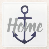 Wassersport-ANCHOR-ZUHAUSE | Glasuntersetzer (Vorderseite)