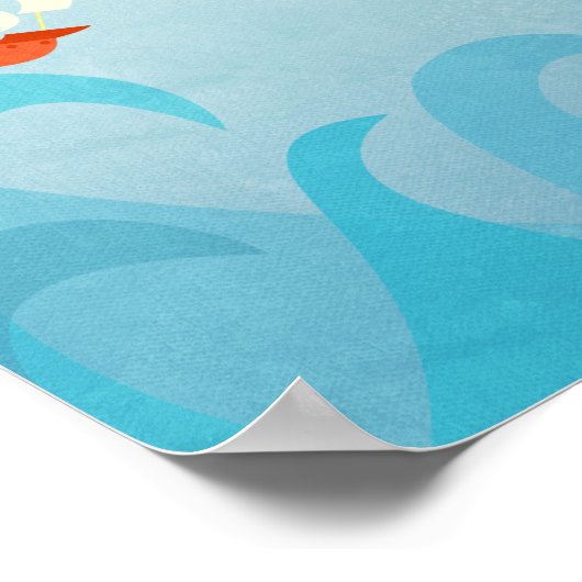 Wassersport Art Poster (Ecke)