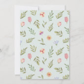 Wassersport kann Blumengarten Thema Kinderdusche Einladung (Rückseite)