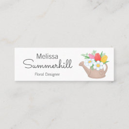 Wassersport kann Blumenzuchtdesigner Mini Visitenkarte
