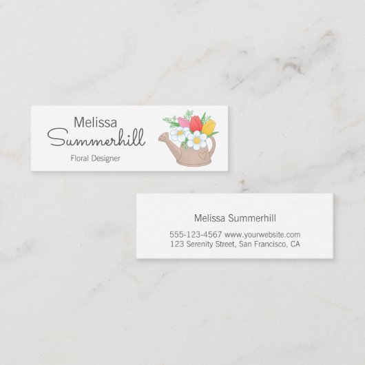 Wassersport kann Blumenzuchtdesigner Mini Visitenkarte (Vorne/Hinten)