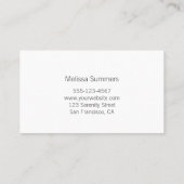 Wassersport kann Blumenzuchtdesigner Visitenkarte (Rückseite)