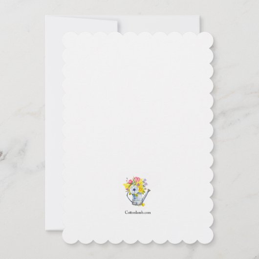 Wassersport kann Bouquet Dusche Einladung (Rückseite)