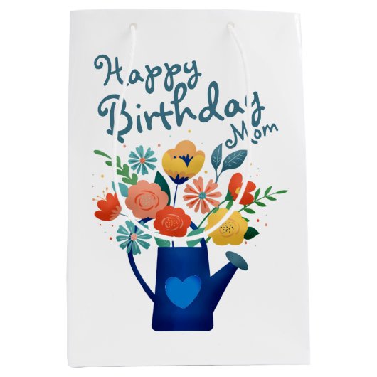 Wassersport kann voller Blume, die sich über die M Mittlere Geschenktüte (Vorderseite)