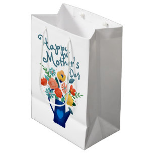 Wassersport kann voller Blume zum Muttertag glückl Mittlere Geschenktüte