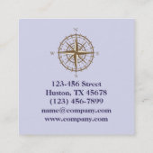 Wassersport-Kompass Nautic Quadratische Visitenkarte (Rückseite)