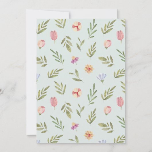 Wassersport mit Virtual Baby-Dusche im Blumengarte Einladung (Rückseite)