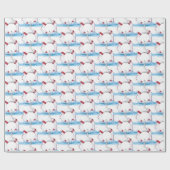 Wassersport-Rettungsring in Wasserspritze Geschenkpapier (Flach)