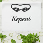 Wassersport Schwimmbrillen lustiges Zitat Geschirrtuch (Gefaltet)