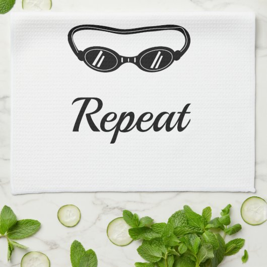 Wassersport Schwimmbrillen lustiges Zitat Geschirrtuch (Gefaltet)