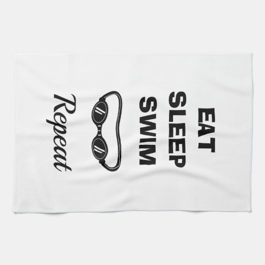 Wassersport Schwimmbrillen lustiges Zitat Geschirrtuch (Horizontal)