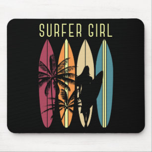 Wassersport Surfen Mädchen Surfbrett Surfer Hobby Mousepad