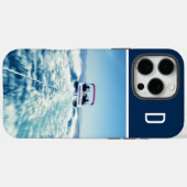 Wassersport Vertikales Foto Mit Monogramm Navy Blu Case-Mate iPhone Hülle (Rückseite (Horizontal))