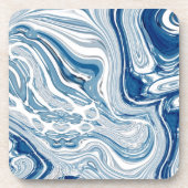 Wassersportaktivitäten am Strand Wasserfarbenblaue Getränkeuntersetzer (Vorderseite)