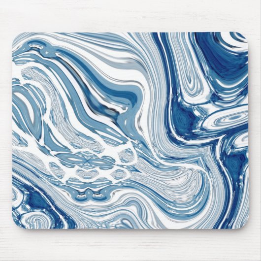 Wassersportaktivitäten am Strand Wasserfarbenblaue Mousepad (Vorne)