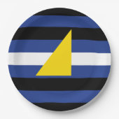 Wassersportflagge Pappteller (Vorderseite)