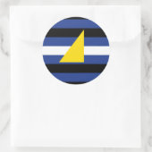 Wassersportflagge Runder Aufkleber (Tasche)