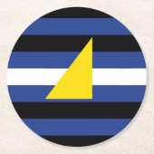 Wassersportflagge Runder Pappuntersetzer (Vorderseite)