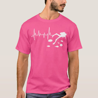 Wassersportler Tauchen Herzschlag Tauchen T-Shirt