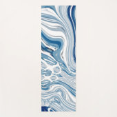 Wassersportwellen am Strand Aquarellblau Wirbel Yogamatte (Vorderseite)