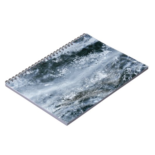 Wasserspritze auf weißem Grund Notizblock (Linke Seite)