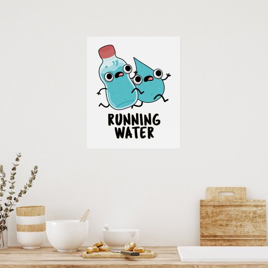 Wasserspülung Poster (Küche)