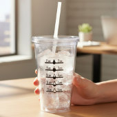 Wasserspur mit Name Acryltrinkbecher