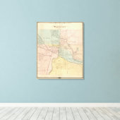 Wasserstadt, Dodge und Jefferson Cos Leinwanddruck (Insitu (Holzboden))