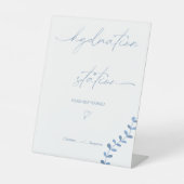 Wasserstation Blue Ocean Send Off Hochzeit Sockelschild (Vorderseite)