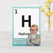 Wasserstoff 1. Geburtstag - Grußkarte Karte (Gelbe Blume)