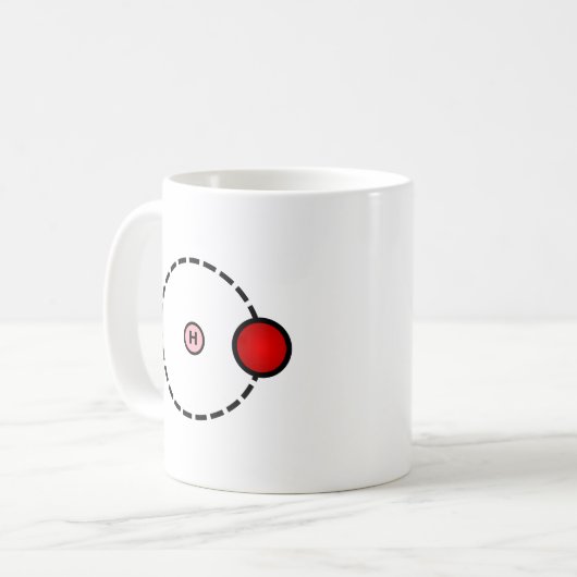 Wasserstoff-Atom Kaffeetasse (Vorderseite Links)