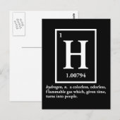 Wasserstoff - ein Gas, das zu Menschen wird Postkarte (Vorne/Hinten)