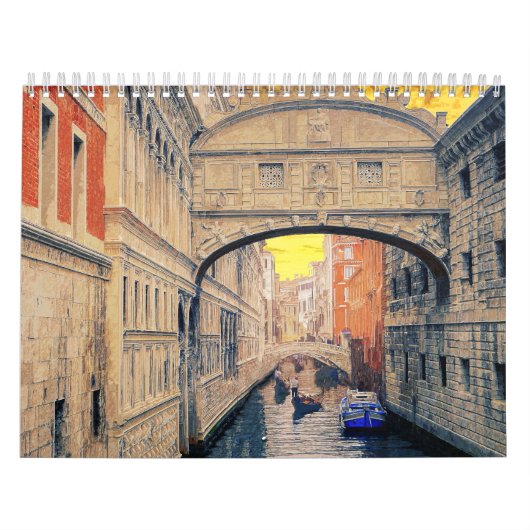 Wasserstraße Venedig Italien Gondola Gebäude #12 Kalender (Titelbild)