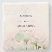 Wasserstraßen und Wasserstraßen Hochzeit Steinuntersetzer (Vorderseite)