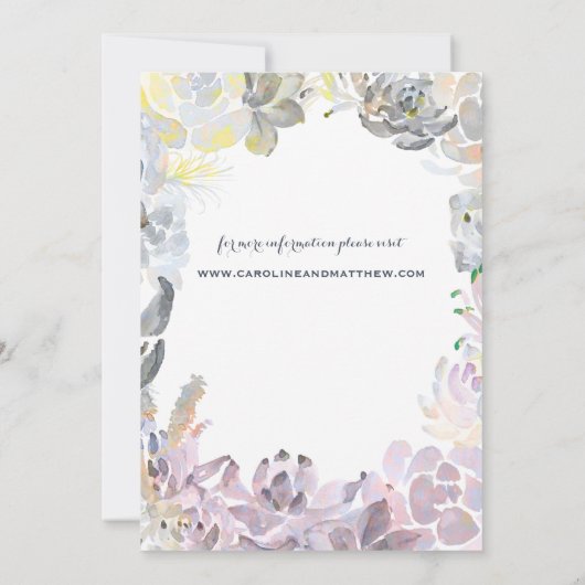 Wassersukkulturen | Bridal Brunch Einladung (Rückseite)