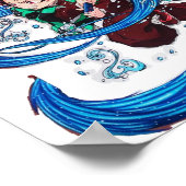 Wassertanz Tanjiro Kamado Dämonenschicht Poster (Ecke)